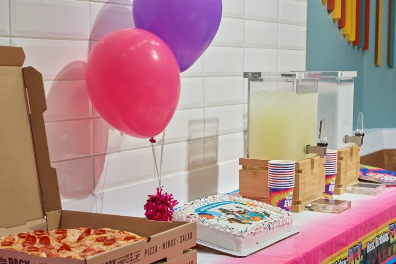 Balloons, Cake, Pizza and More