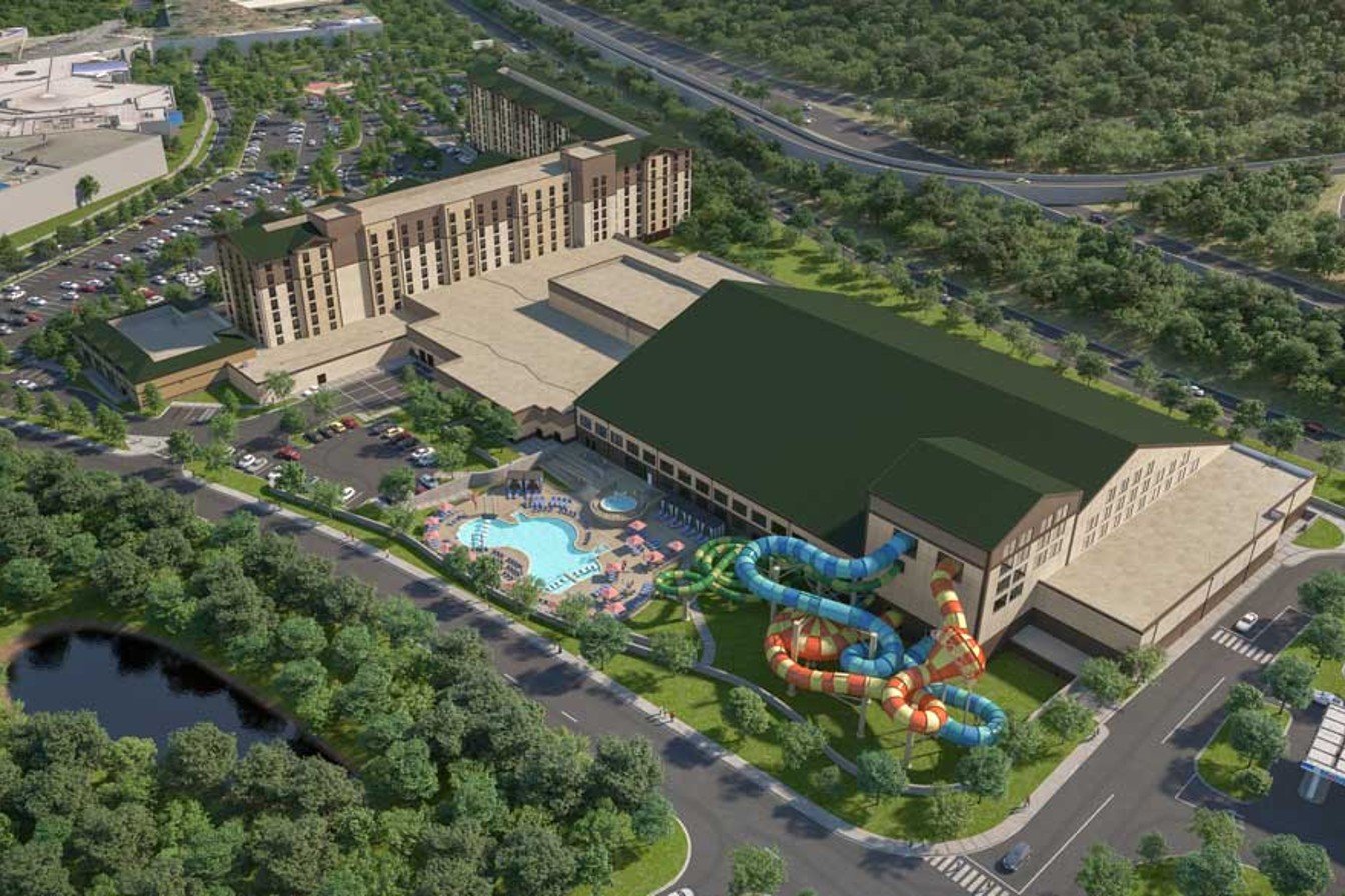 Ariel view of connecticut waterpark resort