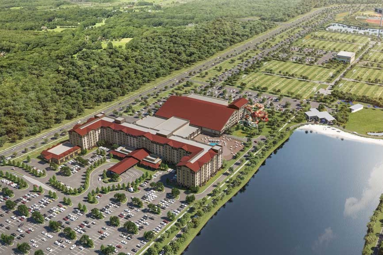 Ariel view of naples waterpark resort