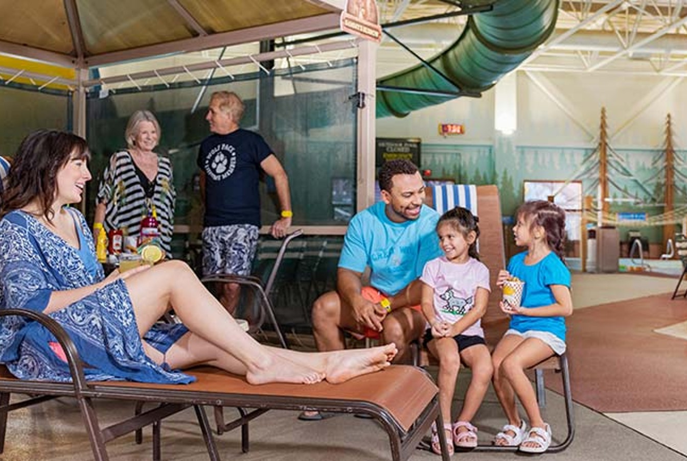 The Fort McKenzie cabanas at Great Wolf Lodge indoor water park and resort.