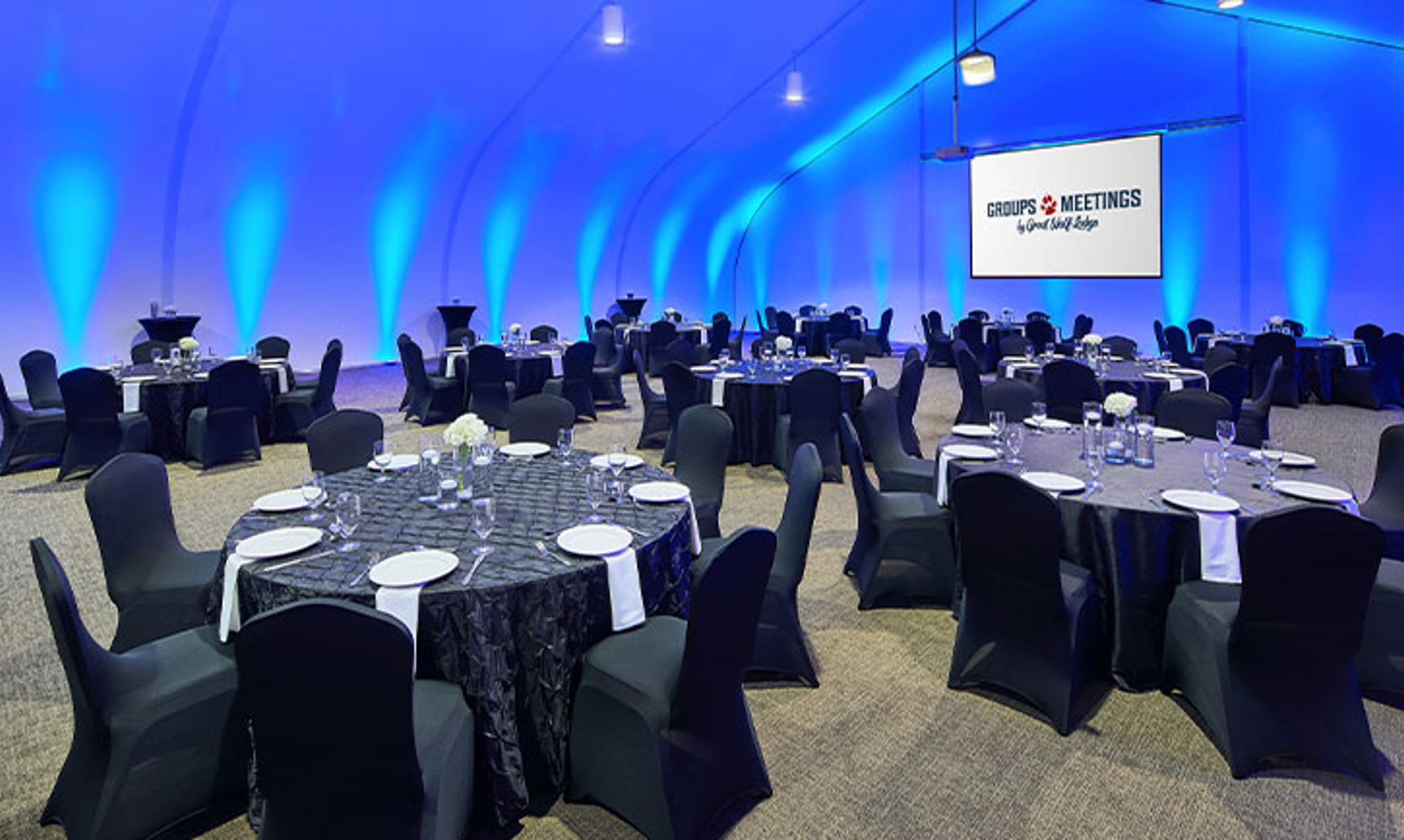 meeting room set up for a big event