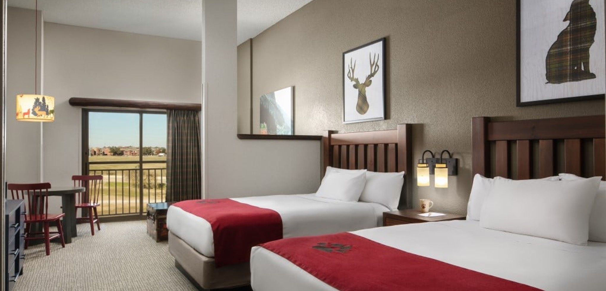 view of the family suite with two queen beds