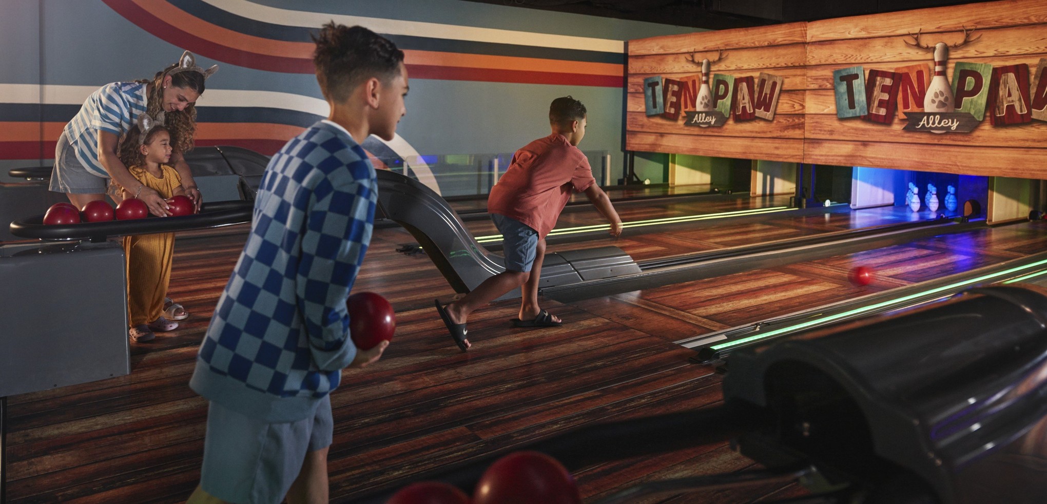 Children bowling