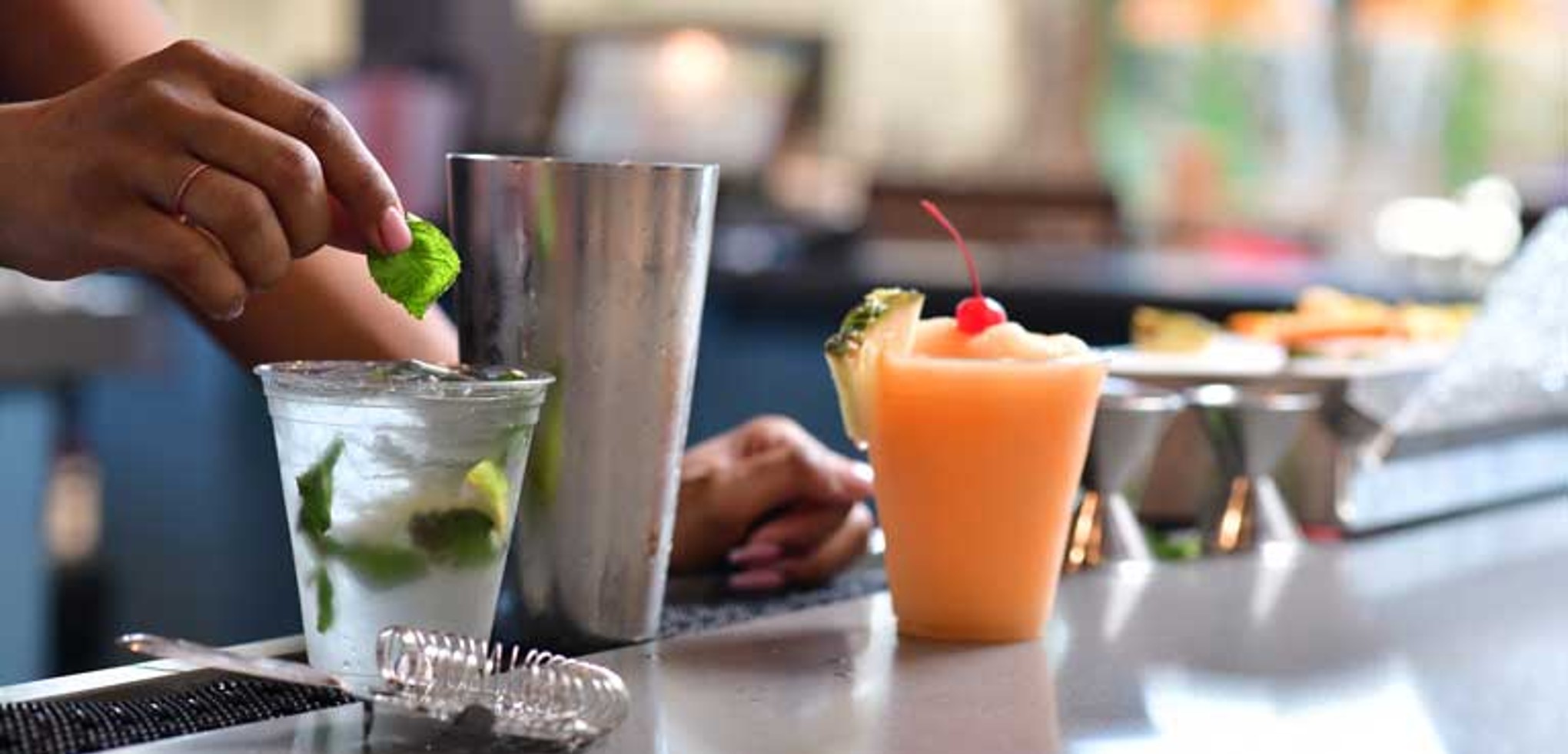 The bar at The Watering Hole