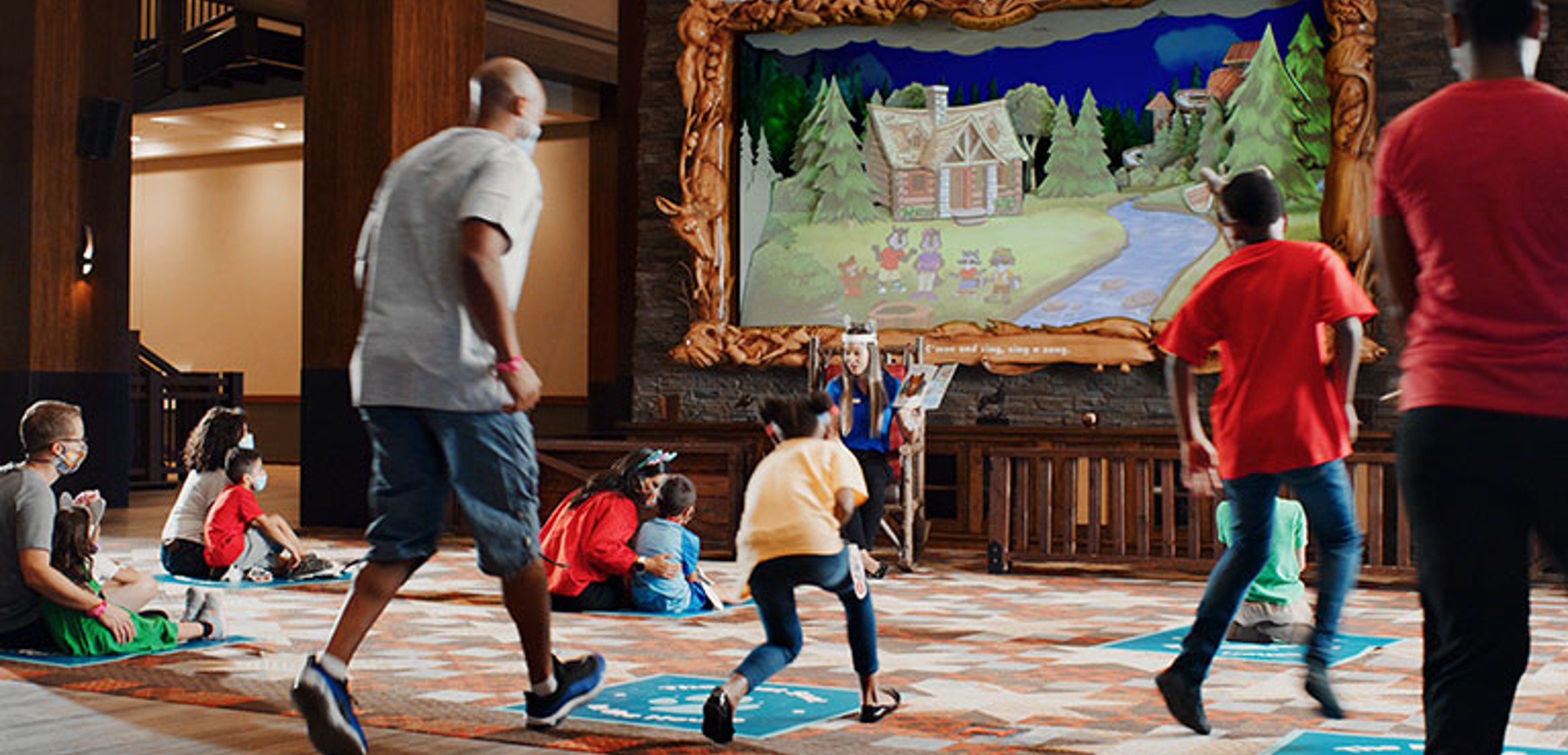 Pack members exercising