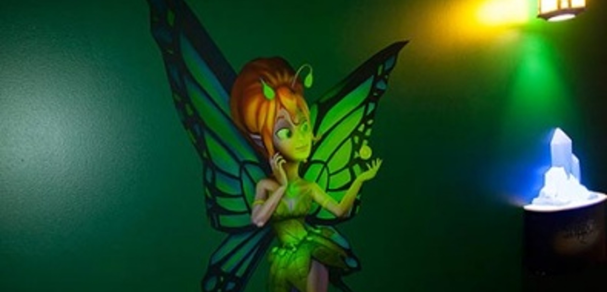 A ShadowQuest character at Great Wolf Lodge indoor water park and resort.