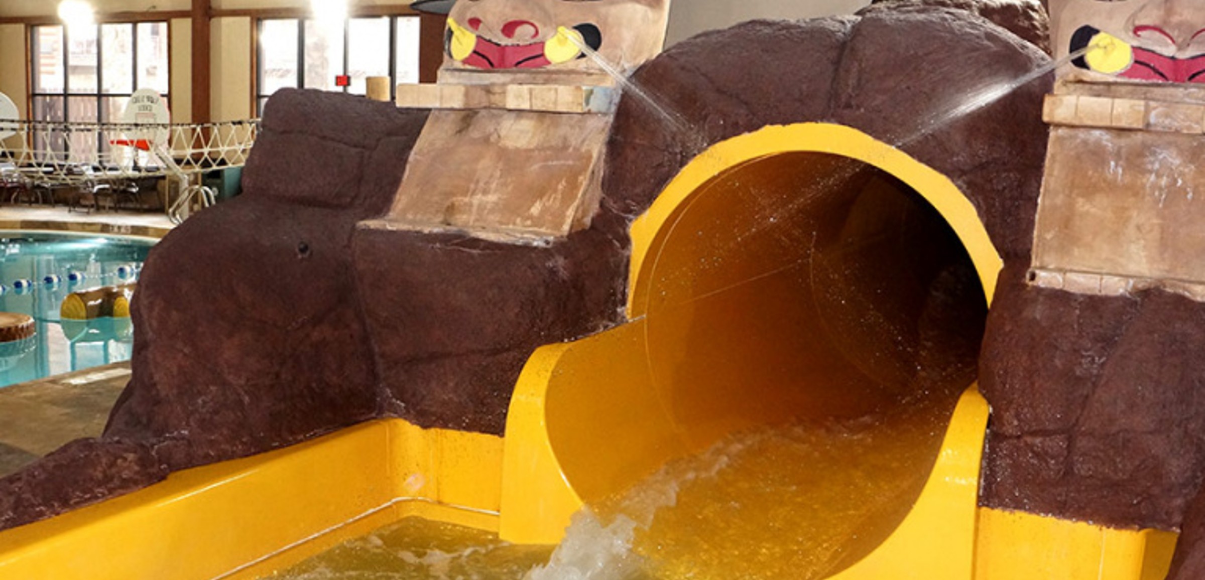 The Howling Wolf water slide at Great Wolf Lodge indoor water park and resort.