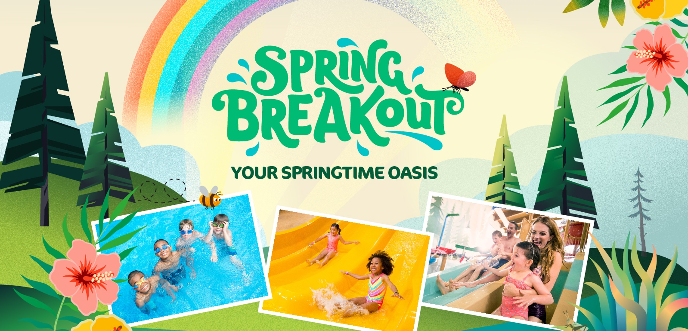 spring breakout illustration at Great Wolf Lodge