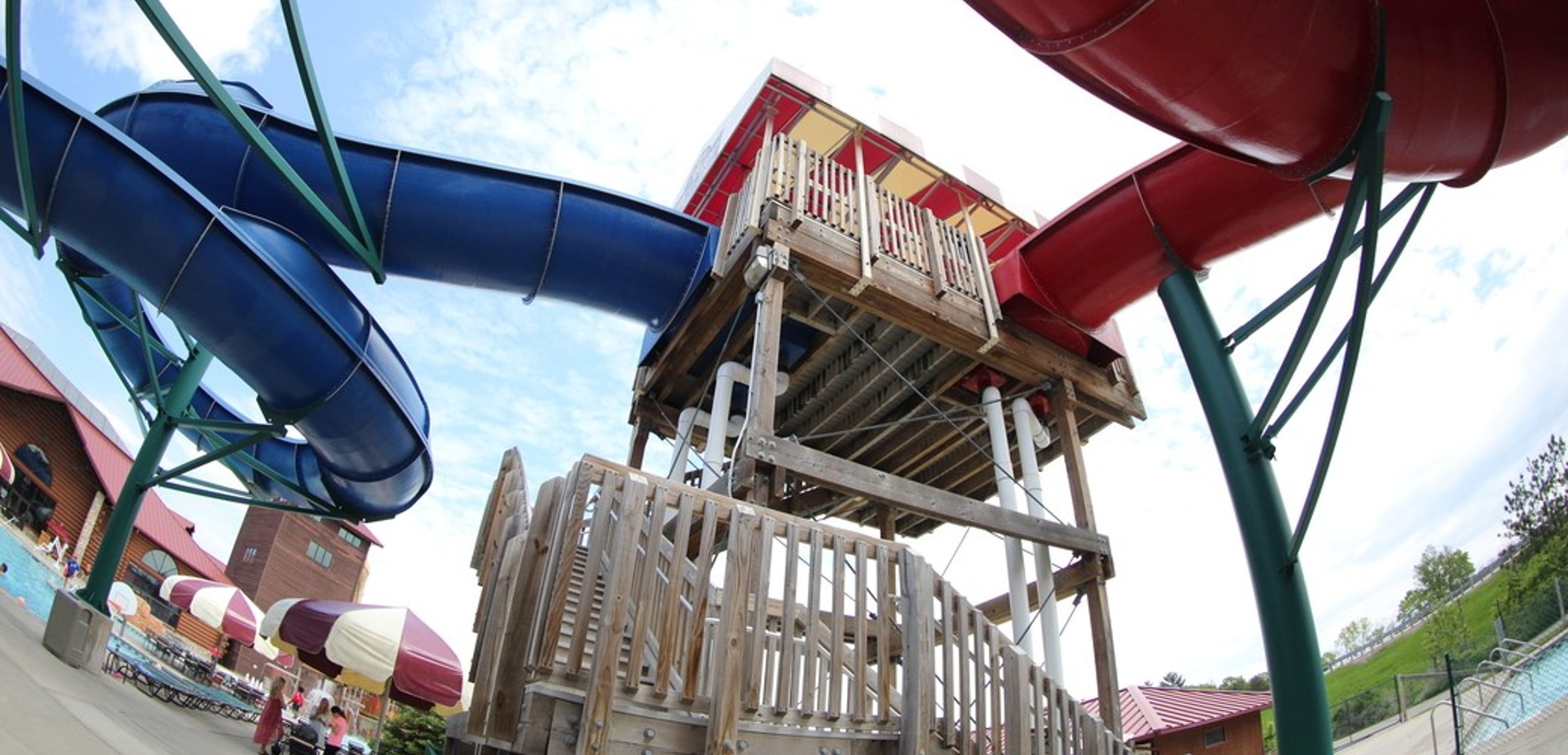 Hop on a tube and enjoy an open-air outdoor waterslide