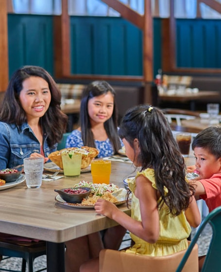 family having dinner