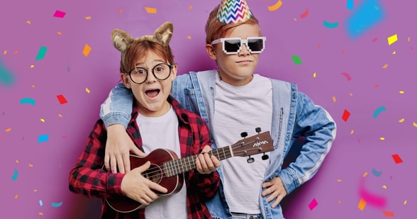 Boys enjoying the birthday party