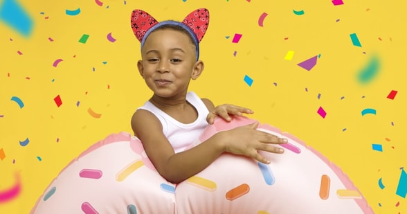 Girl enjoying birthday party at great wolf lodge