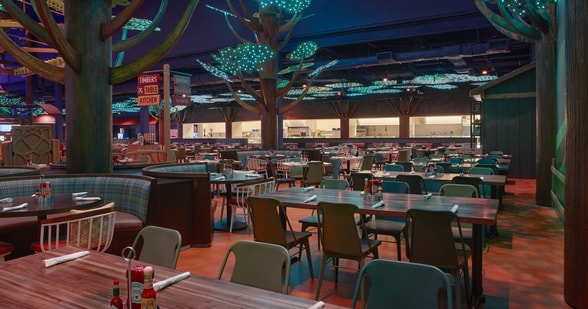 Dining area of waterpark