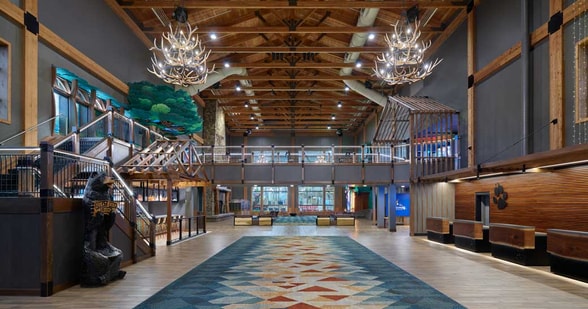 entrance lobby at resort in grand mound