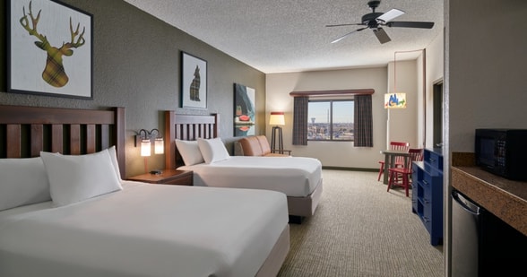 Guest room at Grapevine Great Wolf Lodge