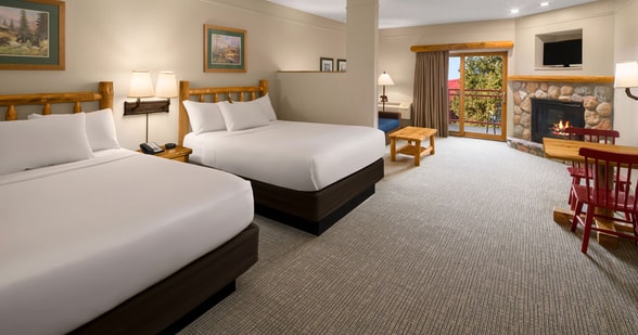 fireplace in a suite in sandusky