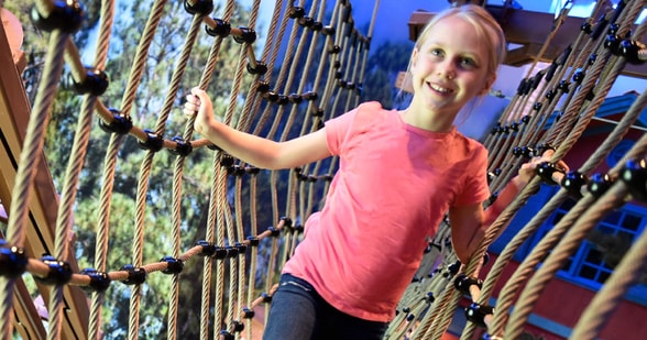 kids going over a trail 