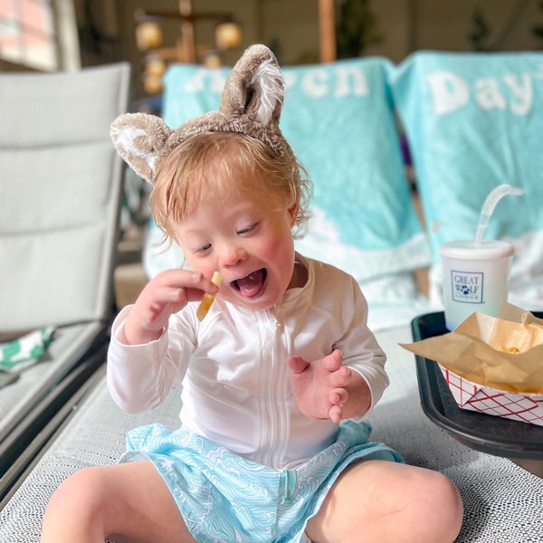 baby eating ice cream