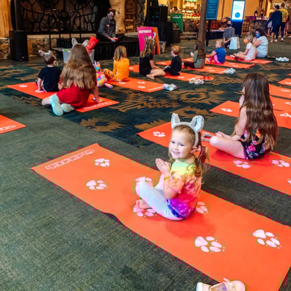 kids doing yoga
