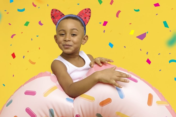 Girl enjoying birthday party at great wolf lodge