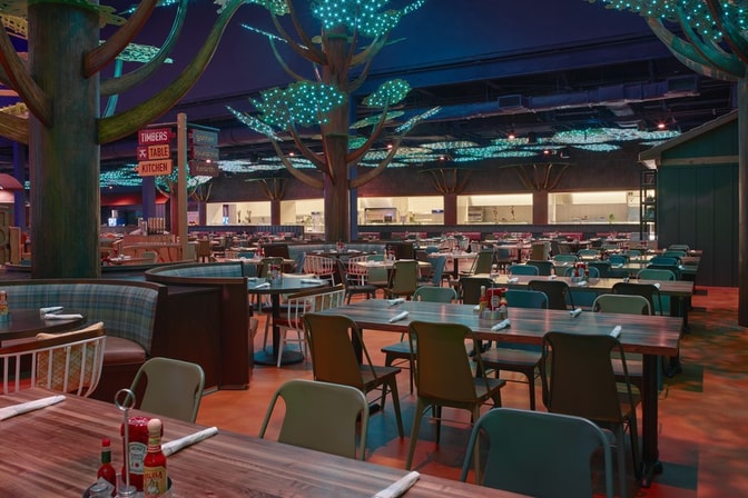 Dining area of waterpark