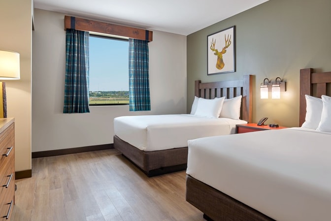 Guest rooms at Great Wolf Lodge waterpark