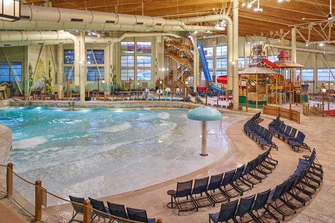 inside view of water park in grand mound