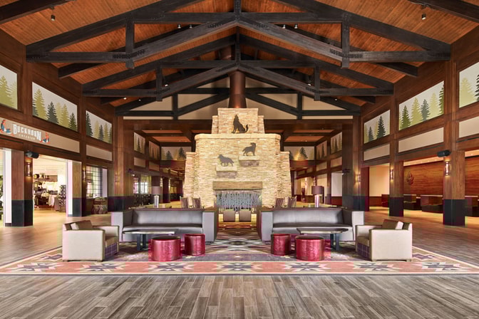 lobby area Great Wolf Lodge Manteca