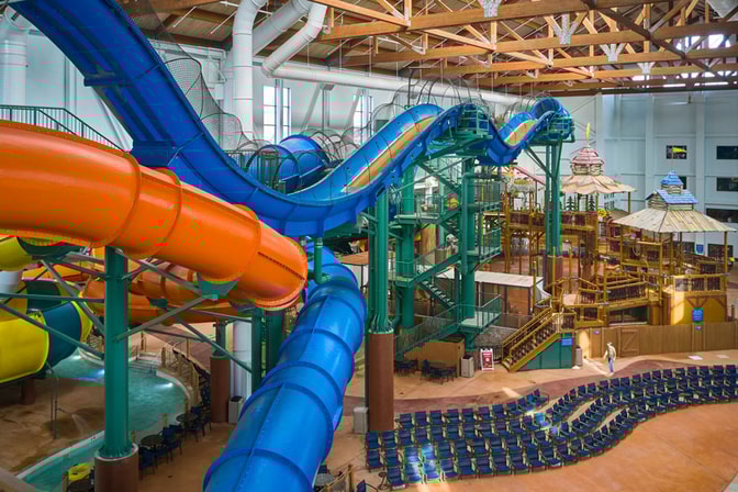 indoor water park in Poconos mountains