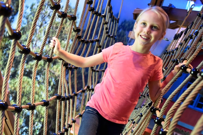 kids going over a trail 