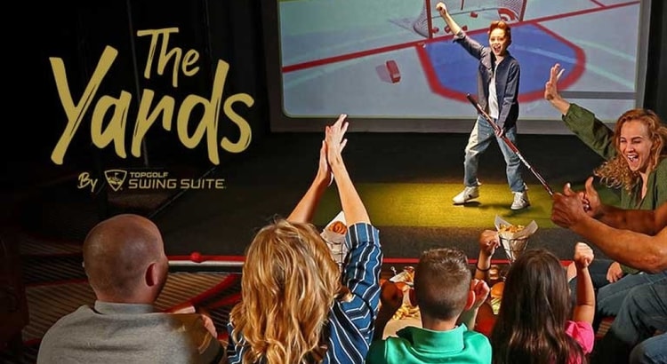 Boy celebrates after virtual hockey game