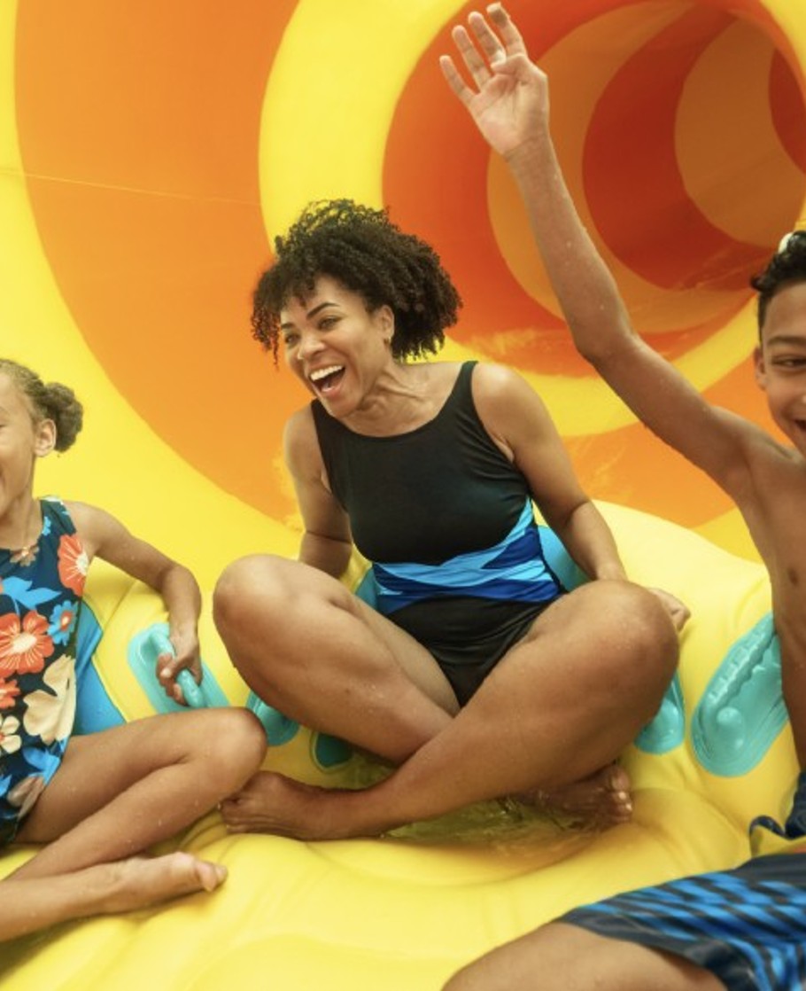 Family enjoying a ride at Great Wolf Lodge