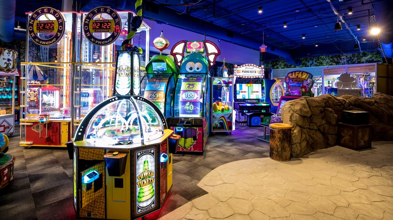 Different types of games available at the arcade