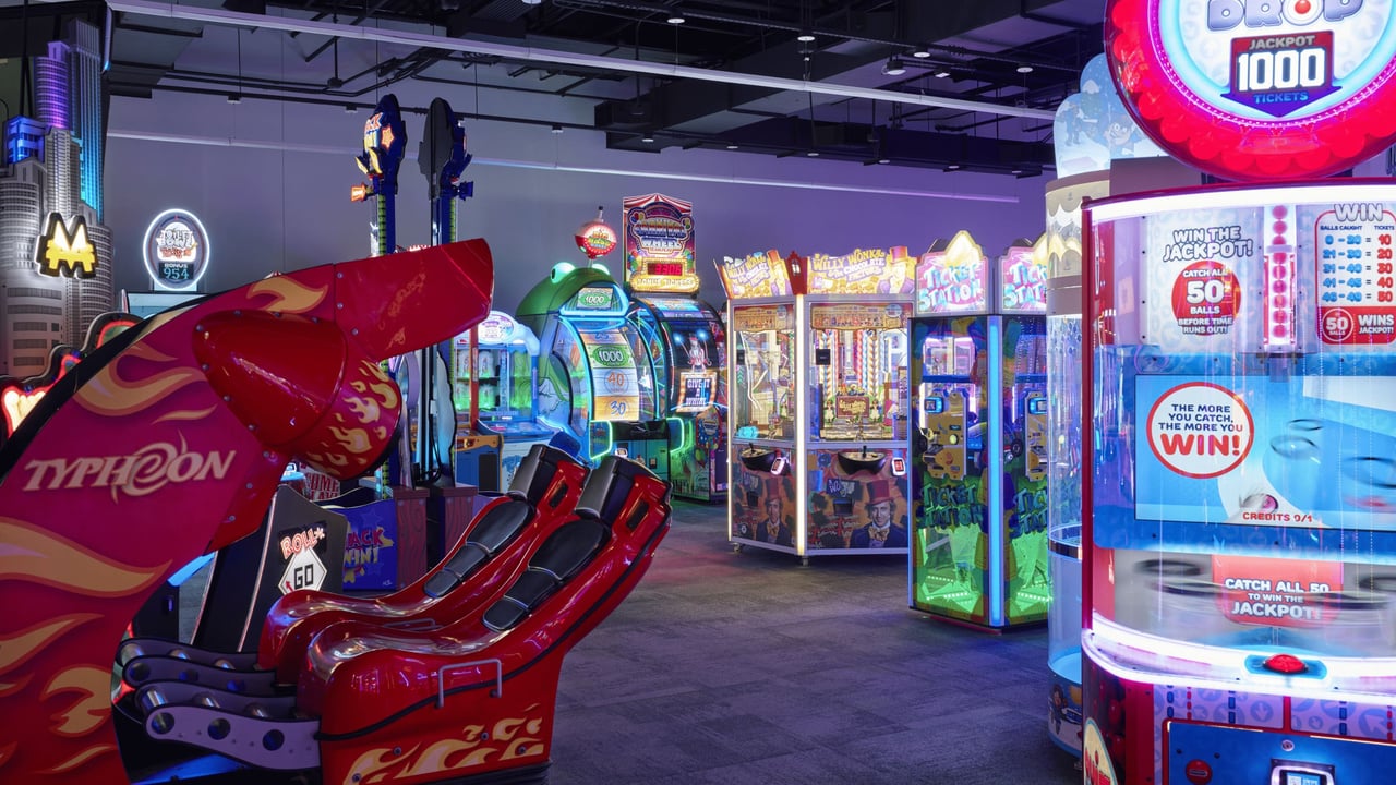 Different games available at arcade