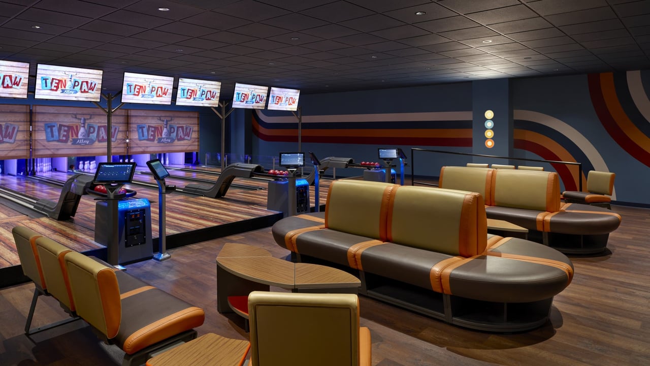 Overall view of the Bowling area