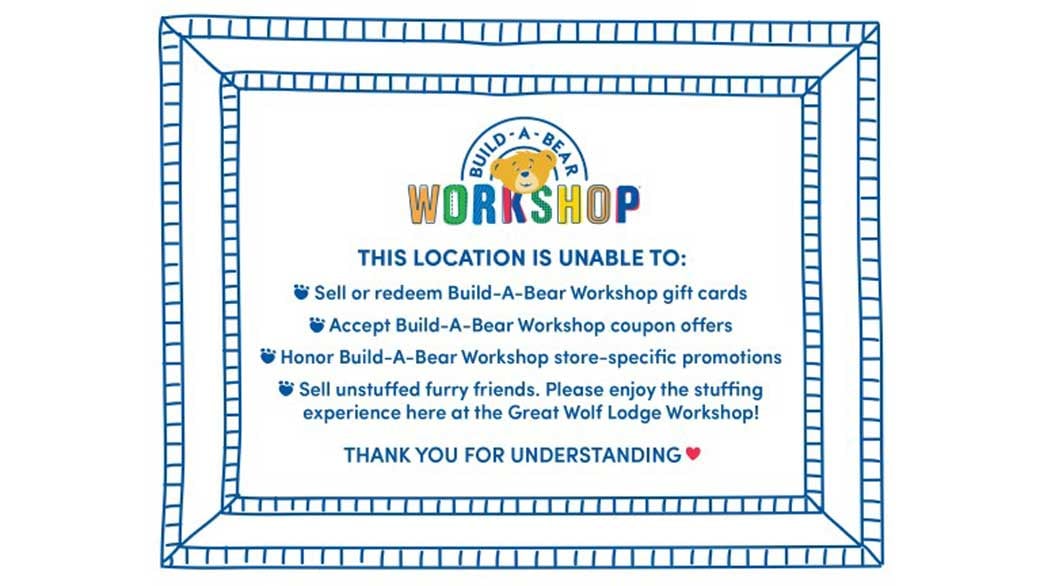 Build-A-Bear third-party disclaimer