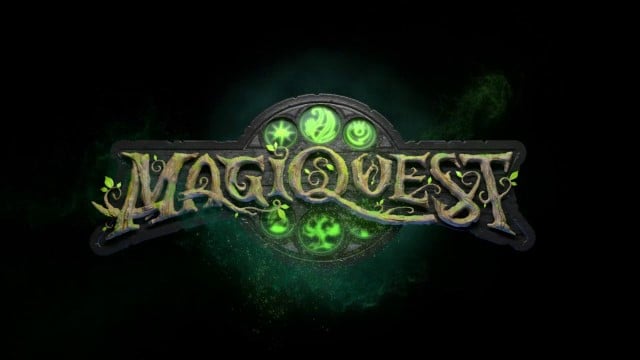 video with two kids in costumes playing the newest version of the MagiQuest game