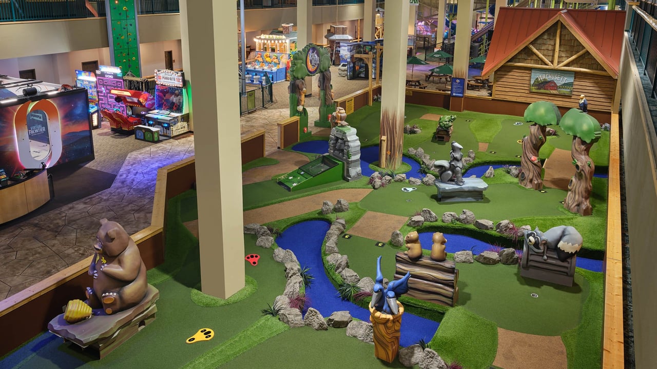 Aerial view of the mini golf surroundings