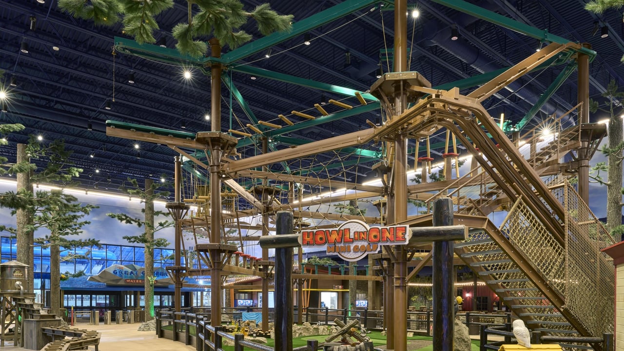 Ropes course track and its surroundings