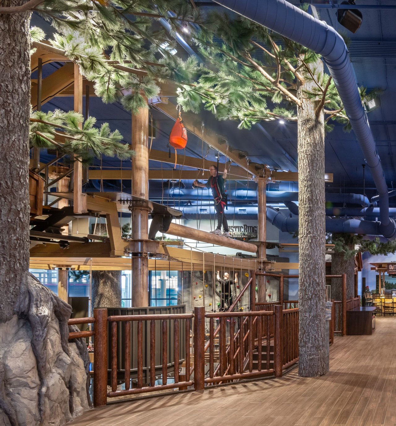 overall view of the ropes course