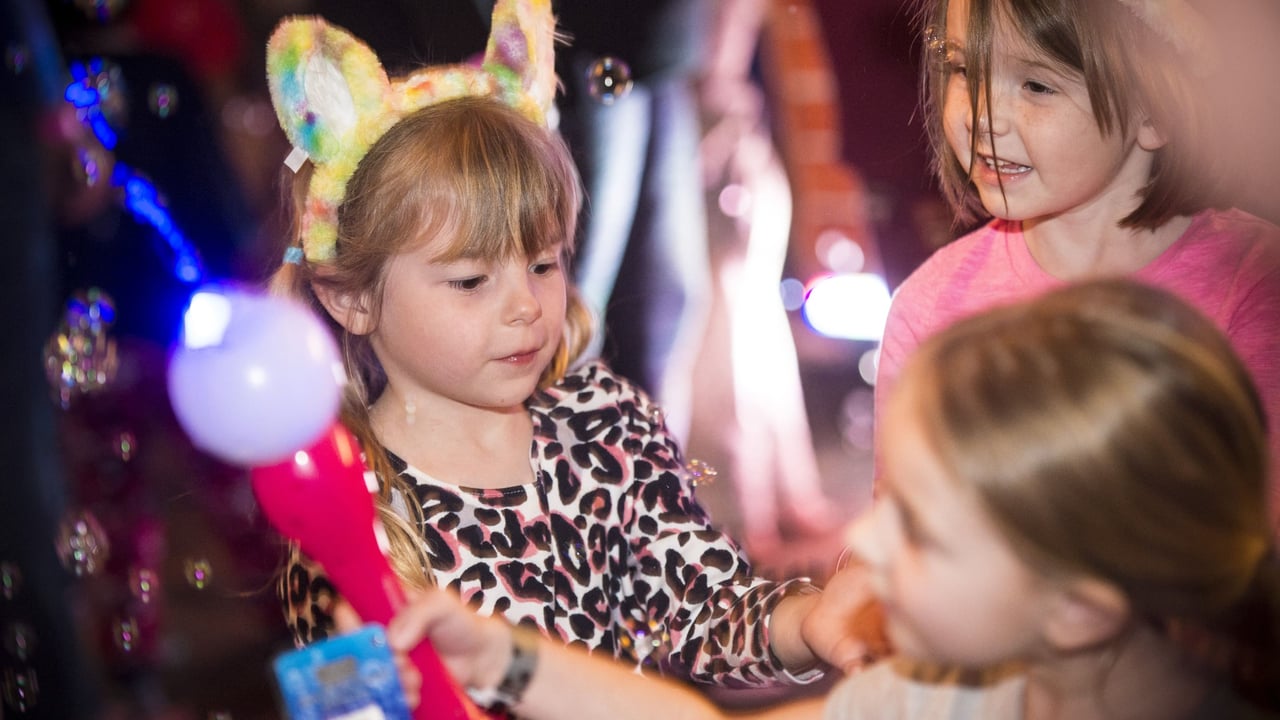 Girls enjoying the dance party