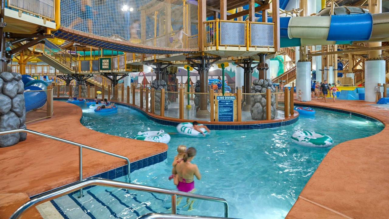 wide shot of lazy river