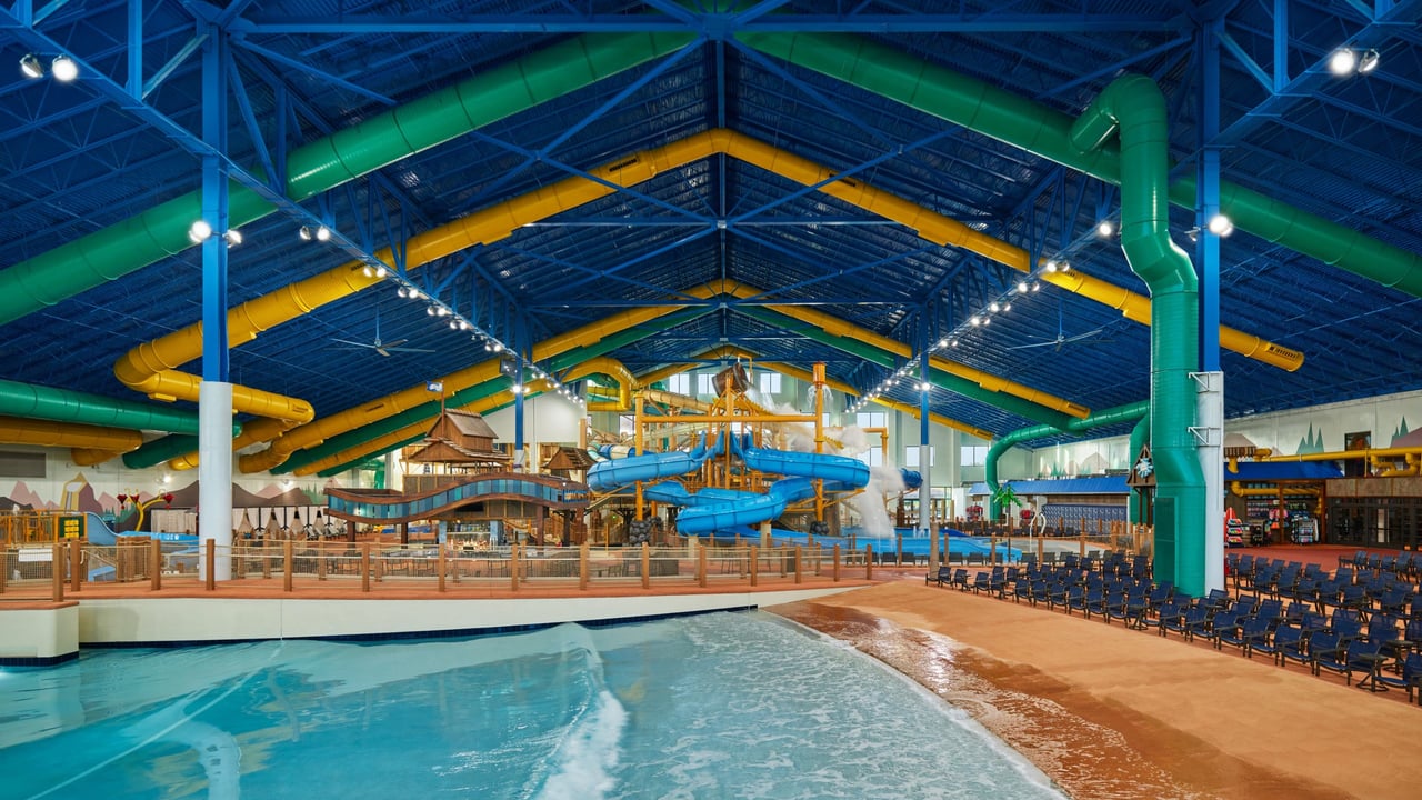 wide shot of the Slap Tail Pond wave pool