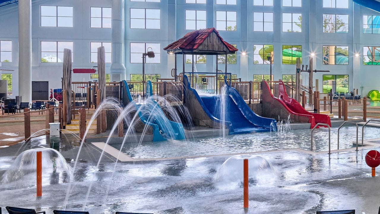 kiddie slides at Great Wolf Lodge