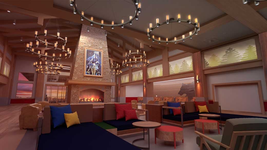 Great wolf lodge Maryland lobby area