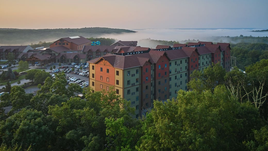 Overview of Pocono resort