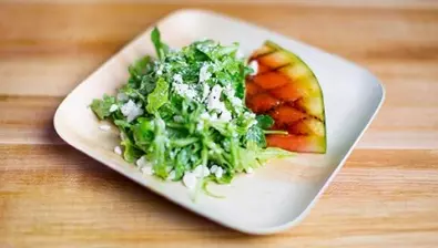 A healthy entree available at Grizzly Jack's Bar and Grill at Great Wolf Lodge indoor water park and resort.