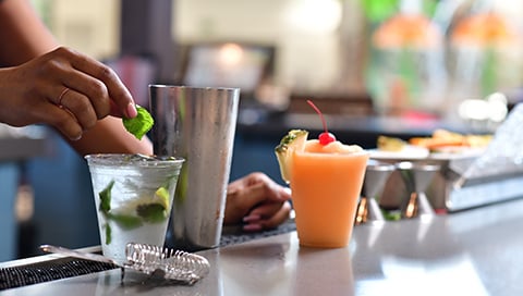 The bar at The Watering Hole