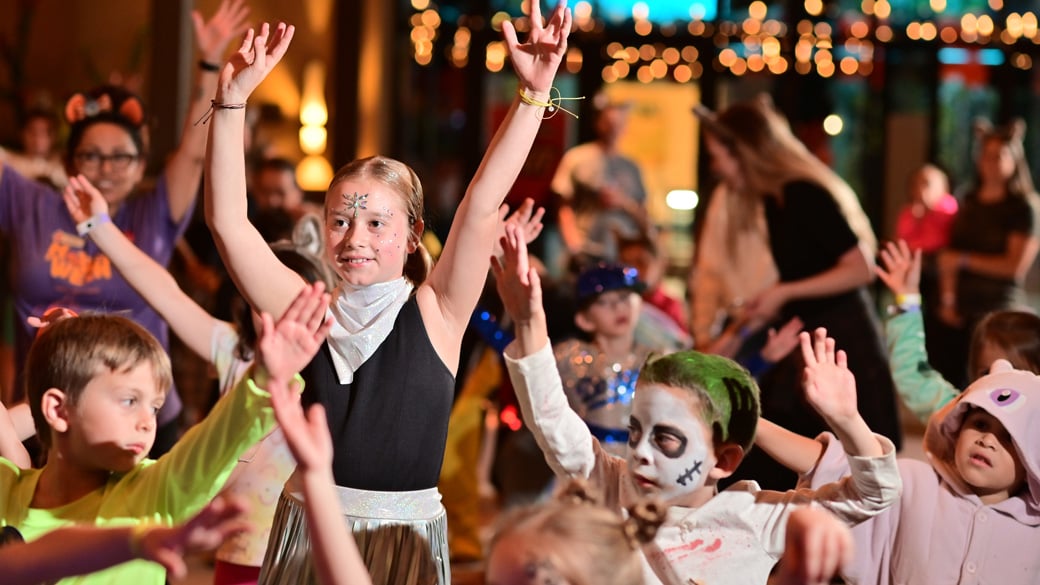 Kids Dancing in Halloween costumes