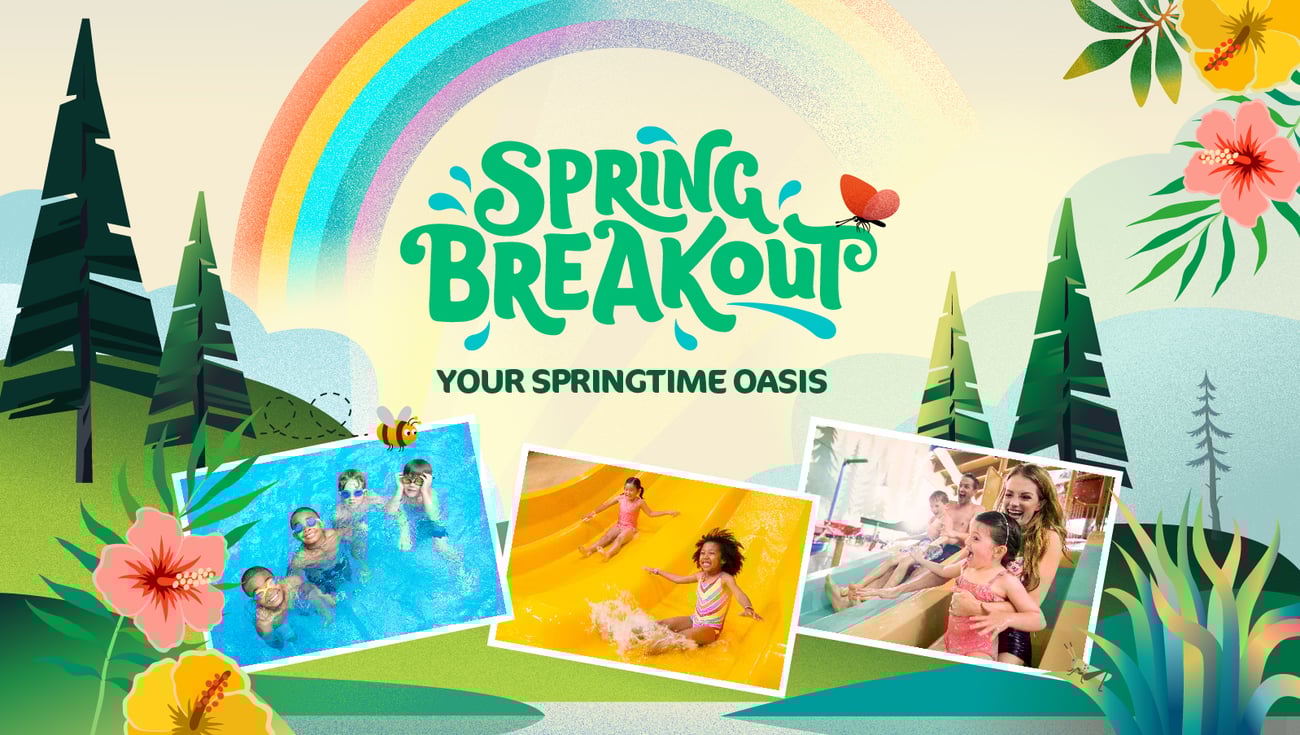 spring breakout illustration at Great Wolf Lodge